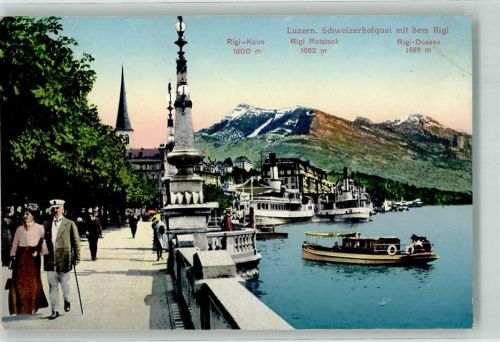 6000 Luzern Lucerne - Schweizerhofquai Raddampfer