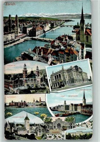 8000 Zürich 1906 - Mehrbildkarte