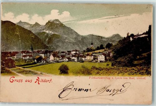 6460 Altdorf UR Lithographie