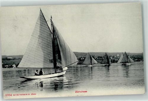 Zürichsee 1908 - Segelschiffe