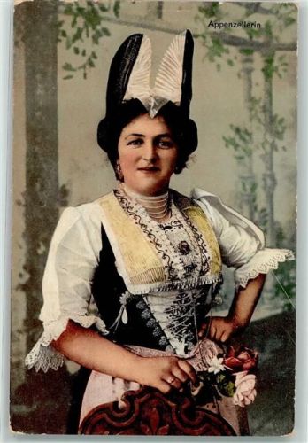 9000 St. Gallen S. Gallo - Tracht Feldpost WK I Ort lt. Stempel