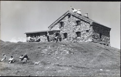 1958 - St. Gallen, Kanton St. Gallen, Pizolhütte, Berghütte (mountain shelter), Schweiz,Foto Fetzer AKU2