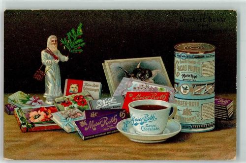 Werbung Moser-Roth Cacao Chocolade Schokolade 1916 Lithographie