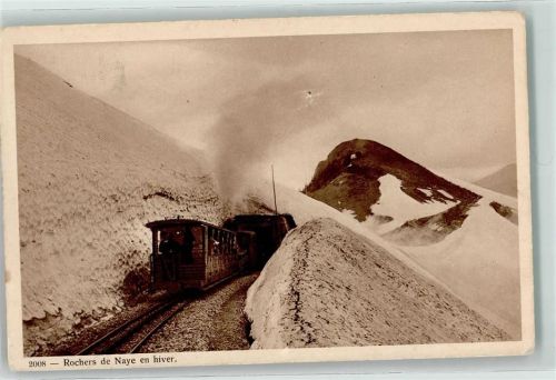 Rochers de Naye Gebrauchsspuren Bahn Winter