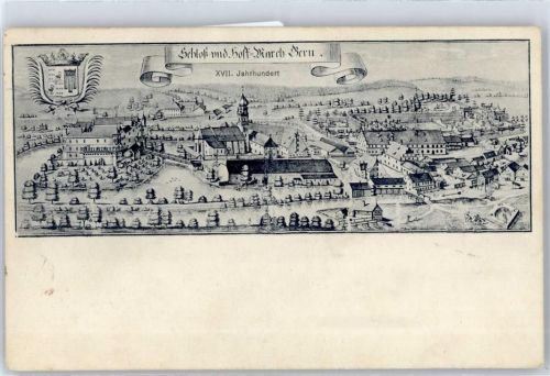 3000 Bern Berne Lithographie Schloss und Hof March XVII. Jahrhundert