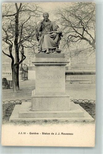 1200 Genève Genf 1975 Foto AK Denkmal Rousseau