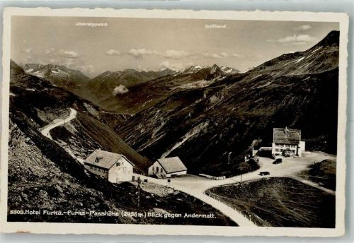 Furkapass Foto AK Hotel Furka