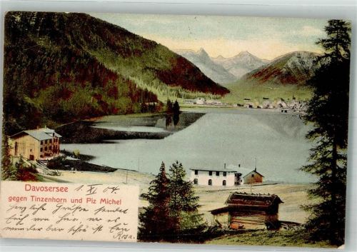7270 Davos Platz 1904 Foto AK Davosersee