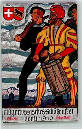 3000 Bern Berne Lithographie Schützenfest 1910