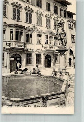 8200 Schaffhausen Sciaffusa Foto AK Denkmal Tellbrunnen