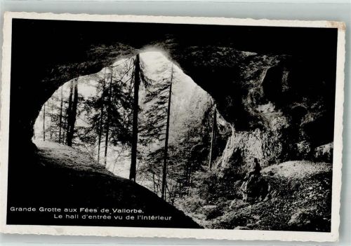 1337 Vallorbe 1943 Foto AK Höhle Grotte aux Fées