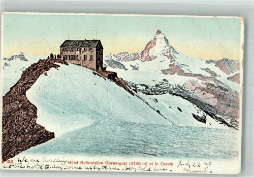 Gornergrat 1903 Winter Hotel Belevedere Matterhorn
