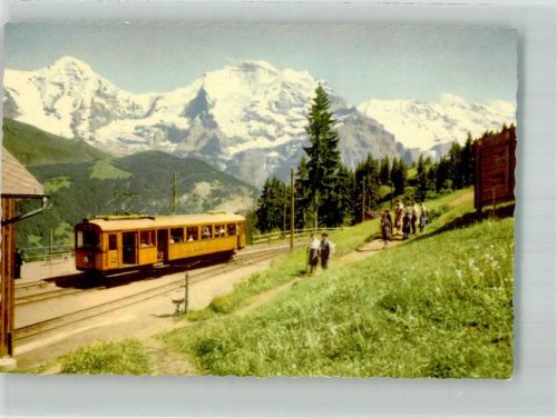3825 Mürren Foto AK Bergbahn Bahnhof