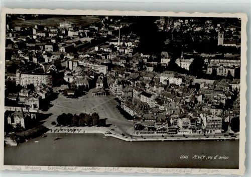 1800 Vevey 1937 Foto AK Fliegeraufnahme
