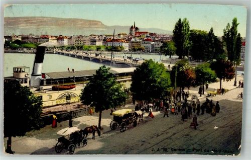 1200 Genève Genf Foto AK Hafen