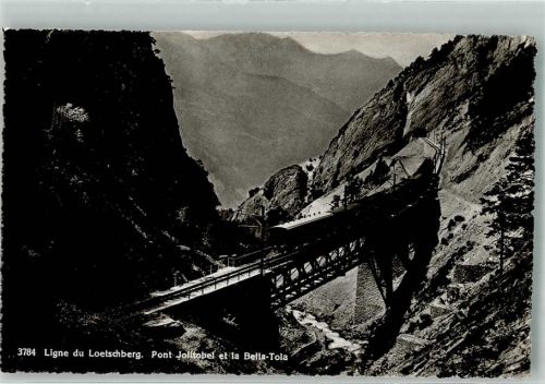 3917 Goppenstein Foto AK Eisenbahn Lötschberg