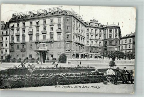 1200 Genève Genf 1911 Foto AK Hotel Beau-Rivage