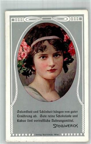 Gesundheit und Schönheit Frauen Porträt Stollwerck Schokolade 1913