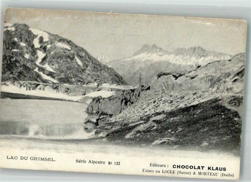 Guttannen Lac du Grimsel Klaus Schokolade Werbe AK