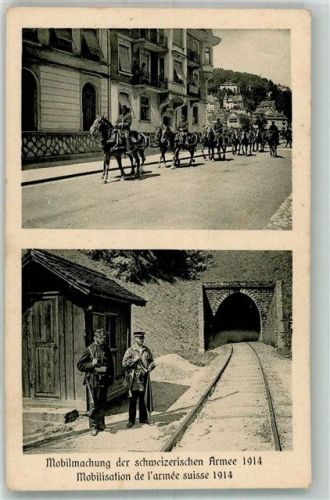 Mobilmachung Grenzbesetzung 1914 Militär Schweiz