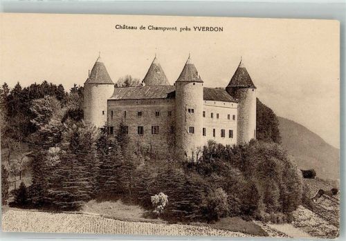 1400 Yverdon-les-Bains Foto AK Schloss de Champvent