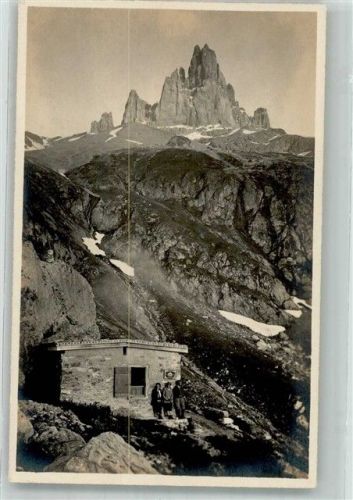 Spannorthütte Foto AK Gasthaus Berghütte