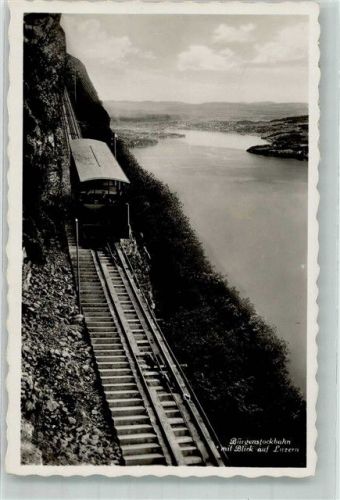 6000 Luzern Lucerne Gebrauchsspuren Bergbahn Bürgenstockbahn Bahnpost Zug 4053