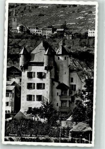 3960 Sierre 1940 Foto AK Schloss des Vidomnes