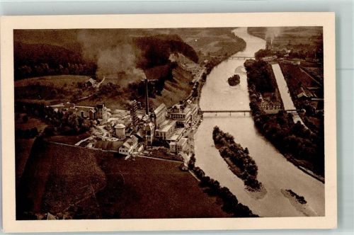 4533 Attisholz 1928 Foto AK Fliegeraufnahme Cellulose - Fabrik