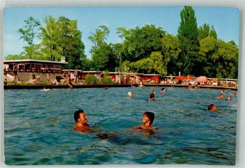 1110 Morges Foto AK Schwimmbad