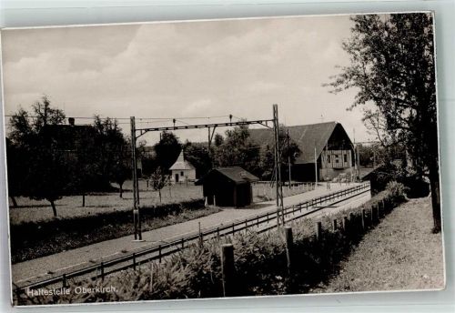 6208 Oberkirch LU Foto AK Bahnhof Haltestelle Feldpost Geb.Train Kol. VI/4