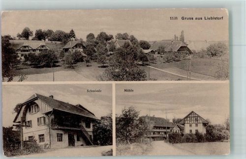 3213 Liebistorf Foto AK Mühle Schmiede Feldpost Comp.Ldstr. Genie 7