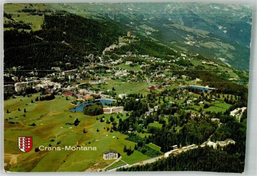 3963 Montana 1983 Foto AK Fliegeraufnahme Crans-Montana