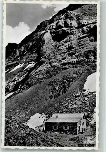 Diablerets 1955 Foto AK Hüttenstempel