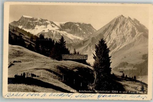 3715 Adelboden BE 1912 Foto AK Wildstrubel Fizer