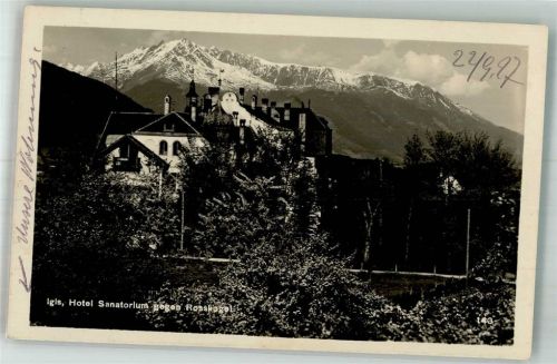 7206 Igis 1927 Foto AK Hotel Sanatorium