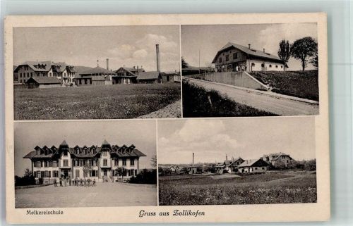 3052 Zollikofen 1917 Foto AK Molkerei- Schule