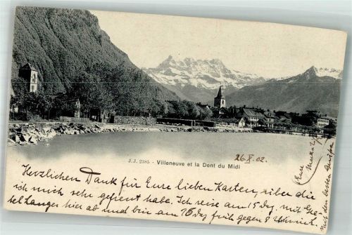 1844 Villeneuve VD 1902 Foto AK Dent du Midi