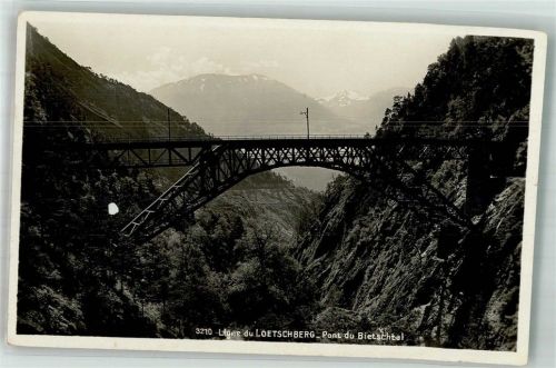 3900 Brig Foto AK Bietschtalbrücke Lötschberg