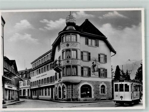 6010 Kriens Foto AK Straßenbahn Geschäft Kreuzbäckerei