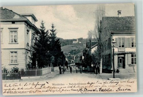8570 Weinfelden 1903 Foto AK Bahnhofstrasse