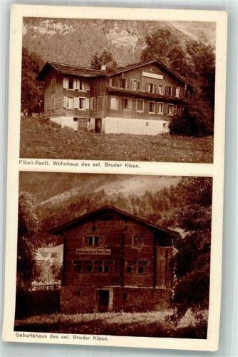 6073 Flüeli-Ranft Foto AK Wohnhaus und Geburtshaus des sel.Bruders Klaus