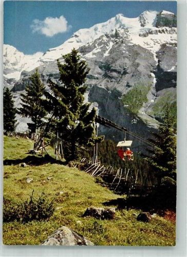 3718 Kandersteg Foto AK Seilbahn Sessellift Oeschinen