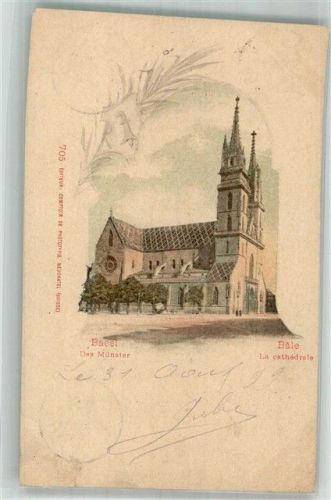 4000 Basel Bâle 1899 Foto AK Kirche Münster
