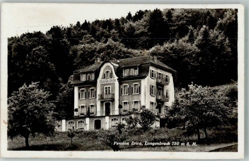 4438 Langenbruck 1943 Foto AK Pension Erica