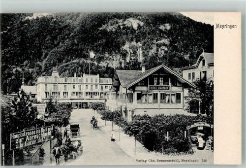 3860 Meiringen Foto AK Hotel Bahnhof