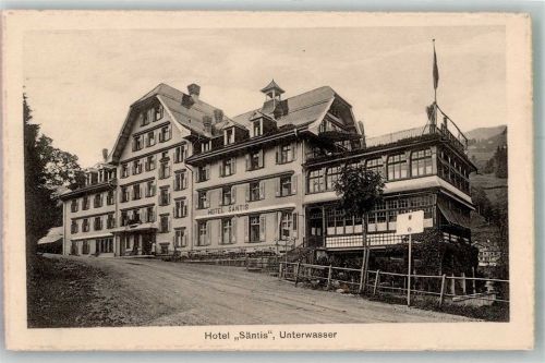 9657 Unterwasser 1911 Foto AK Hotel Säntis