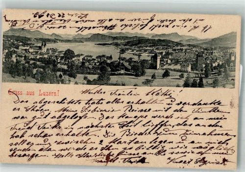6000 Luzern Lucerne 1899 Foto AK Gruss aus