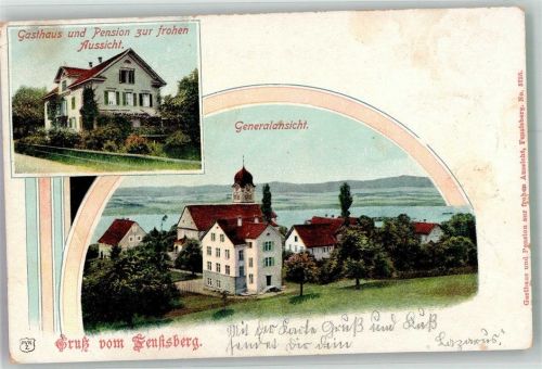 8835 Feusisberg 1901 Gebrauchsspuren Gasthaus Pension zur frohen Aussicht Feusisberg