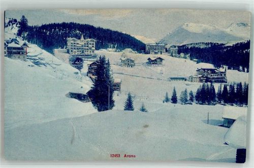 7050 Arosa Winter Werbung Lindt und Sprüngli Schokolade Rückseite